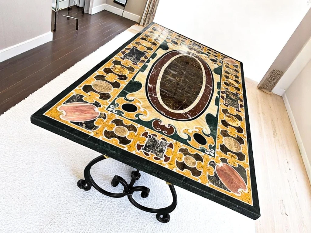 Large Rectangle Dining Table with Unique Customizable Handmade Pattern